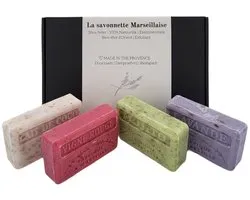 Zeep brievenbuscadeau: Lait de coco, Mojito, Lavendel scrub, Vigne rouge