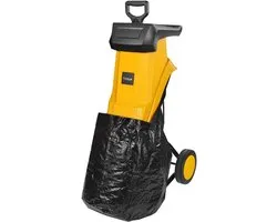 Elektrische Tuinhakselaar - Houtversnipperaar Mulcher - Tuinafval Verwerken - 40 mm Snijcapaciteit - 50 Liter Bak - Oranje Zwart