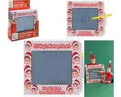 Naugthy elves - Elves behavin badly | Kerst -Elf - Stoute elf - pop | Kerstmis traditie | magic slate berichten bord 26x19 cm