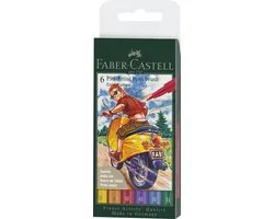 Faber-Castell brushpen - tekenstift - Pitt Artist Pen - 6-delig - Colour - FC-167174