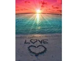 Diamond painting – strand love – 50x40 cm – vierkante stenen