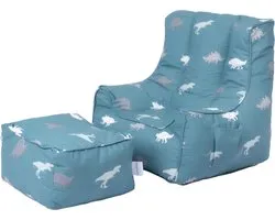 Ready Steady Bed Enfants Bean Bag Chair avec repose-pieds Soft Kids Fauteuil | pouf pour enfants | Pouf enfants Chaise