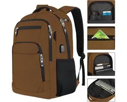 MODFU Laptop Rugzak & Backpack – 15.6 inch – 33×20.3×48.3 cm – Waterafstotend – Met USB Oplaadpoort & Anti-diefstal Vak – Geschikt voor Werk, Studie & Reizen – Oxford Stof