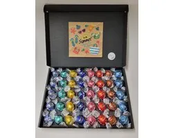 Chocolade Ballen Proeverij Pakket Groot | 40 stuks Lindt chocolade met Mystery Card 'Hello Summer' met persoonlijke (video)boodschap | Chocoladepakket | Feestdagen box | Chocolade cadeau | Valentijnsdag | Verjaardag | Moederdag | Vaderdag