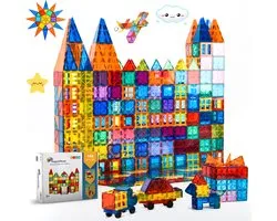 Magna Minds - Magnetic Tiles - Magnetisch Speelgoed - 100 stuks - Constructie speelgoed - Magnetische tegels - Montessori speelgoed - Magnetic toys - Magnetische bouwstenen - Speelgoed Kinderen