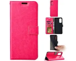 Bookcase Geschikt voor: OnePlus 8T / OnePlus 8T 5G - Roze - portemonnee hoesje