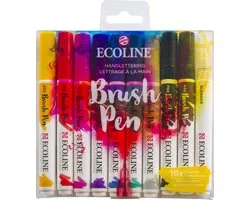 Talens Ecoline Brush Pen set Handlettering | 10 kleuren
