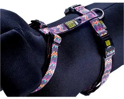MAX & MOLLY Vintage Pink Harnas / Hondentuigje - Polyester - L - Halsomvang: 46 - 77 cm - Borstomtrek: 71 - 98 cm (GELIEVE ALVORENS BESTELLEN OPMETEN)