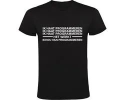 Je déteste et j'aime la programmation T-shirt homme | ordinateur | pc | programmeur | développement | technique | techno | Noir