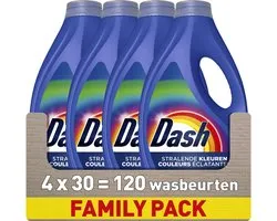 Dash Washing Liquid - Couleurs Brillantes - 4 x 30 Lavages