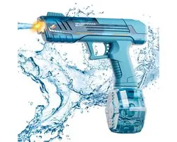 Pumpify Elektrische Waterpistool – Buitenspeelgoed – Super Soaker – Waterspeelgoed – Met Flits Bij Ieder Schot - Automatisch Waterpistool – Watergeweer – Speelgoed – 4 Jaar – 5 Jaar – 6 jaar – 7 jaar – 8 jaar – Glock – Waterblaster – Blauw Mini