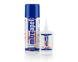 Mitreapel Secondelijm met Activator – 400 ml – 1 stuk – Superlijm – Sterke Secondelijm – Snelle en Betrouwbare Reparaties in Seconden - Twee-componentenlijm - Super Glue Instant Adhesive with Activator