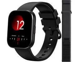 Sytifro Smartwatch Dames met 2 Verwisselbare Bandjes - Bluetooth Bellen - 1.83 Inch HD Scherm - Hartslagmeter - Slaapmonitor - Stappenteller - IP68 - Geschikt voor iOS & Android - Zwart
