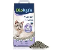 Biokat's Classic 3in1 Extra - 14 L - Kattenbakvulling - Klontvormend - Parfumvrij - Actieve kool
