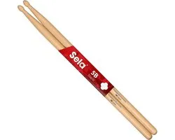 Sela Professional Maple 5B drumsticks - ideaal voor zachte rok - drumsticks voor gevorderden - 1 paar houten stokjes - drumaccessoires van esdoornhout - ovale kopvorm