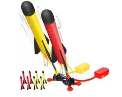 GT Duo stamp rocket playset 2024 nieuw modèle comprenant 6 fusées ! Jouets pour enfants à partir de 3 ans, ensemble de jeux de plein air