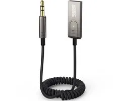 AdroitGoods USB Bluetooth 5.0 AUX Adapter | Auto Bluetooth Ontvanger voor Muziek, Handsfree Bellen en Universele Compatibiliteit met AUX 3.5mm