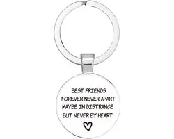 Akyol - Best friends forever Sleutelhanger - liefde - beste vrienden - BFF - cadeautje voor beste vriend/vriendin - verjaardagscadeau - 2,5 x 2,5 CM