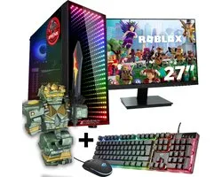 ScreenON - Gaming Set - Roblox Guardian Set Hero - V2 (GamePC + écran 27 pouces + clavier + souris)