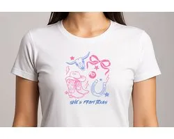 She's From Texas - T Shirt - Cute - Sarcastic - GoodVibes - Funny - Gift - Cadeau - Sarcastisch - schattig - lief - feelgood