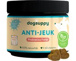 Anti-Jeuk Probiotica - Zonder vlees - 100% natuurlijk - 60 heerlijke snoepjes - Bij Gevoelige Huid, Krabben, Poten likken en Allergieën - Ondersteunt Gezonde Darmflora, Rustige Huid & Natuurlijke Balans - Aanbevolen door Dierenartsen