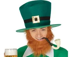 St Patricksday hoge hoed - groen - volwassenen - polyester - Sint Patrick - Leprechaun - verkleedhoed