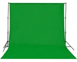 Yeti Pro Professioneel 400 x 300 cm Green Screen - Backdrop - Geweven - Chroma Key - Zonder Stand - Groen Achtergrond Doek - Studio - Greenscreen