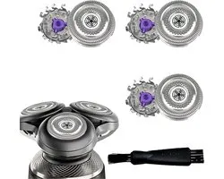 Têtes de rasage de rechange pour Philips Series 9000 - Convient aux S9000 Prestige et SP9860 avec brosse de nettoyage et lames de rasoir de haute qualité