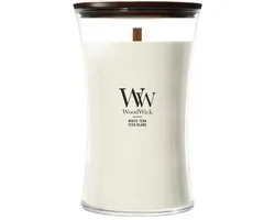WoodWick Hourglass Large Geurkaars - White Teak - 130 branduren