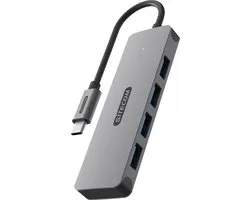 Sitecom - USB C naar 4 x USB A 3.0 5Gbps - Voor Windows, Apple Mac en Chromebooks
