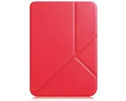 Etui Scoby Convenant pour Kobo Clara BW - Housse de Protection Luxe - Trifold - Couverture de Livre - Housse de Tablette - Rouge