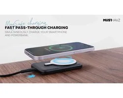 Musthavz Magpower MagSafe powerbank 5000 mAh zwart