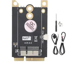 Allecto - Mini PCI-E Express draadloze netwerkadapter - Draadloze WiFi-kaartadapter - 12 + 6-pins - Geschikt voor Broadcom - Plug-and-play - Voor W...