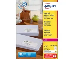 Huismerk Avery LR7160 Laserprinter Etiket 63.5X38.1