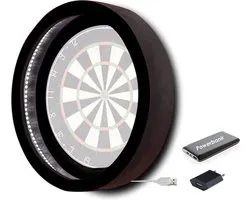 Dragon Darts Lunar Eclipse - Dartbord Verlichting - Inclusief Powerbank - LED Surround - Zwart