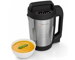 KitchenBrothers Soepmaker - 1.6L - 5 Programma's - PFAS & BPA-vrij - Timer Display - Blender - RVS/Zwart
