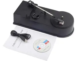 Mini Vinyl Draaitafel - Platenspeler Audio Player - Vinyl Converteren - Stand-alone MP3 Conversie - 1 kg - One Color
