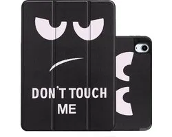 Hoes - Geschikt voor Apple iPad Air 4 (2020) - 10.9 inch - 4e Generatie - Dun & Stevig - Trifold Bookcase - Hard Cover Case - Met Uitsparing Geschikt voor Apple Pencil - Hardcover Book - Tablet Hoesje - Don't Touch Me