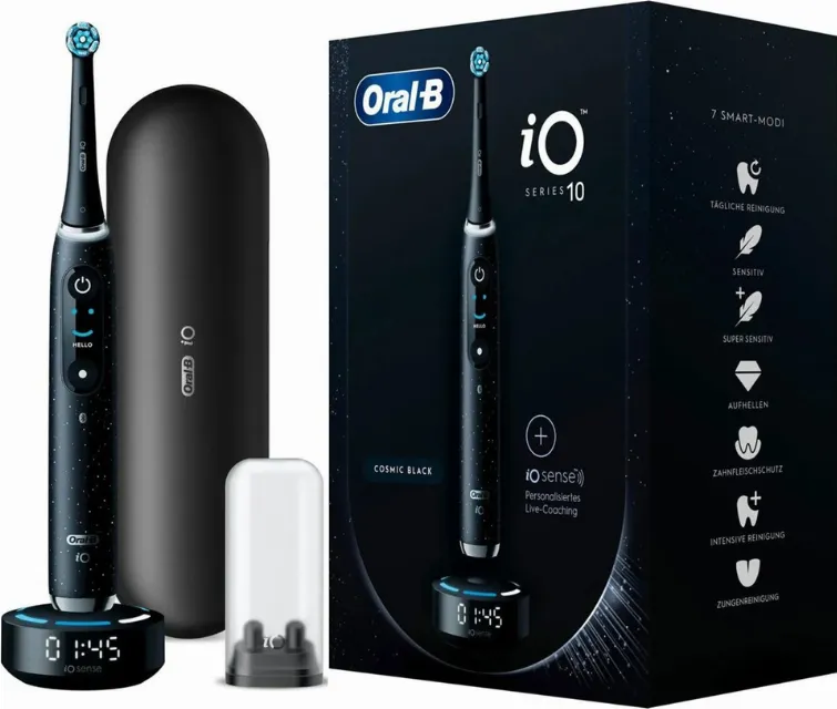 Oral-B iO Series 10 Cosmic Black iO Sense Zahnbürste Reiseetui Neu OVP