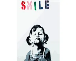 BANKSY Smile Girl Hounslow Canvas Print