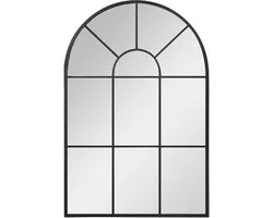 HOMCOM Wandspiegel - Metaal - 91x60x2cm - Zwart