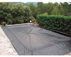 couverture de piscine 6 x 12 m pour piscine rectangulaire 140 g/ m2, bleu marine