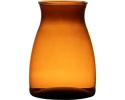 Bloemenvaas Julia - Amber Orange - glas - 10 x 20 cm