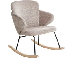 BELIANI VIKEN - Fauteuil à bascule - Taupe - Polyester