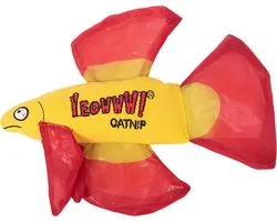 Yeowww! Mo Betta Fish Red - Catnip Katten Speelgoed - Kattenkruid - Kattenspeelgoed - Knisperend - Vis - Rood