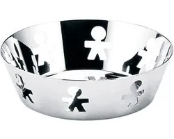 Alessi Girotondo pierced basket - Schaal - Zilver