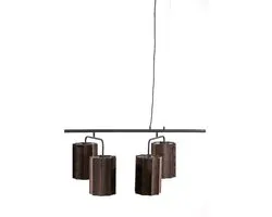 Light & Living Hanglamp Edisa 6-Lamps - Donkerbruin