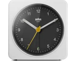 Braun BC03WB - Wekker - Analoog - Wit - Zwart