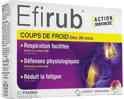 3C Pharma Efirub Coups de Froid Ananassmaak 16 Zakjes