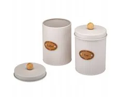 Set SIMO : 2 Café et Théières beiges - Style rétro